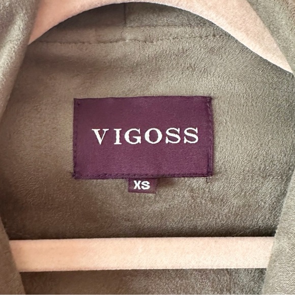 Vigoss Faux Suede Drape Collar Jacket XS - Picture 6 of 10